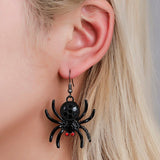 Spider drop earrings