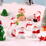 Christmas snowman viewing snow pot