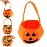 Pumpkin trick or treat storage bag