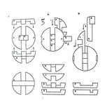 Wooden toy Luban lock