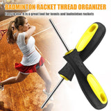 Tennis racket straight string awl