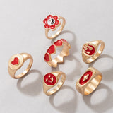 Luxury alloy ring set