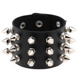 Taper spiked punk bracelet