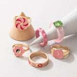 6 women's acrylic rings