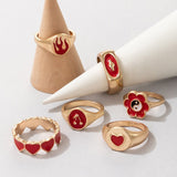Luxury alloy ring set