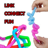 Plastic tube decompression toy