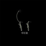 Skull earrings chain