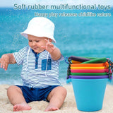 Foldable silicone beach bucket