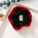 Red and Green Velvet Hair Tie