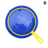 Outdoor bubble blowing tray