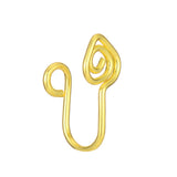 Non-perforated false nose ring