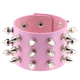 Taper spiked punk bracelet