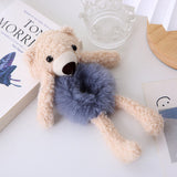 Plush bear elastic hair rope