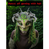 Green Elf Old Man Latex Mask