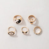 Luxury alloy ring set