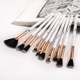 10-piece makeup brush
