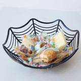 Black spider web fruit plate