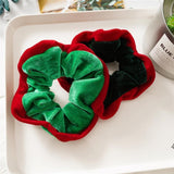 Red and Green Velvet Hair Tie