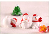 Christmas snowman viewing snow pot
