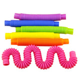 Plastic tube decompression toy