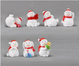 Christmas snowman viewing snow pot