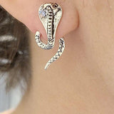 Punk snake retro earrings
