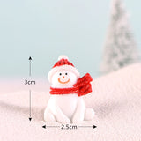 Christmas snowman viewing snow pot