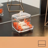 Opbergdoos van transparant wattenstaafje