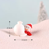 Christmas snowman viewing snow pot