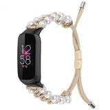 New braided pearl watch wristband