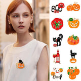 Pumpkin Skull Cat Corsage