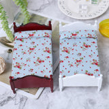 1/12 Mini wooden single bed