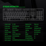 Wired gaming keyboard set