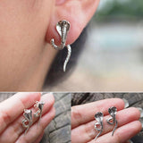Punk snake retro earrings