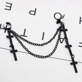 Vintage black cross earrings