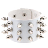 Taper spiked punk bracelet