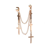 Vintage black cross earrings