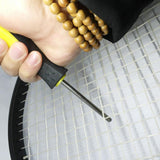 Tennis racket straight string awl