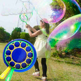 Outdoor bubble blowing tray