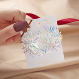 Red green christmas earrings