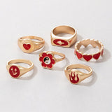 Luxury alloy ring set