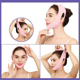 Female elastic face-lift bandage