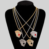 Playing Card Pendant Necklace
