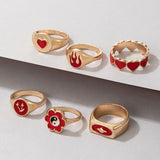 Luxury alloy ring set