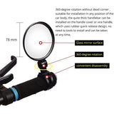 Universal bicycle rearview mirror