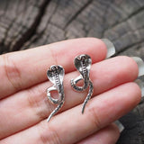Punk snake retro earrings