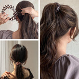 Crystal tail bun clip