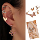 Butterfly non-pierced earrings