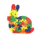 Rabbit elephant wooden jigsaw puzzle