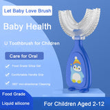 Children U-shaped silicone toothbrush